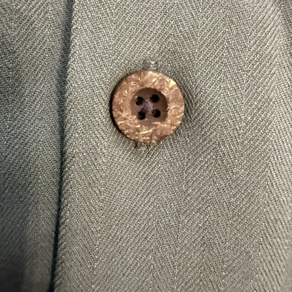 Tommy Bahama Olive Green 100% Silk Short Sleeve Button-Up Shirt - Size XL - Picture 8 of 13